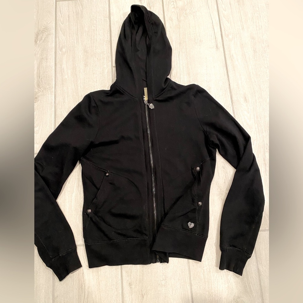 Twisted Heart Rhinestone hoodie size large